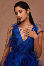 Load image into Gallery viewer, Taffeta Feather Peplum with Pant