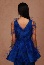 Load image into Gallery viewer, Taffeta Feather Peplum with Pant