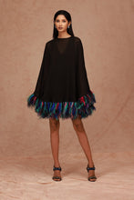 Load image into Gallery viewer, Kaftan Mini Dress with Feathers