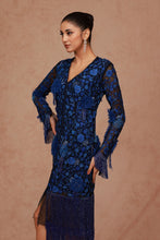 Load image into Gallery viewer, Floral Fringe Jacket Dress