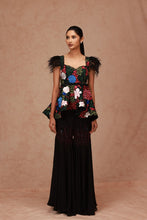 Load image into Gallery viewer, Multi Floral Peplum with Flared Pants