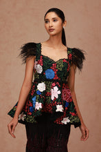 Load image into Gallery viewer, Multi Floral Peplum with Flared Pants