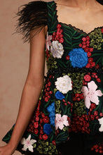Load image into Gallery viewer, Multi Floral Peplum with Flared Pants