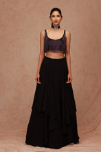 Load image into Gallery viewer, Fringe Blouse with Drape Skirt