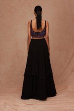 Load image into Gallery viewer, Fringe Blouse with Drape Skirt