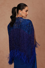 Load image into Gallery viewer, Fringe Feather Cape with Slip Dress