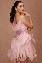 Load image into Gallery viewer, Spaghetti Ruffle Dress with Belt