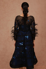 Load image into Gallery viewer, Floral Sequinned Midi with Belt