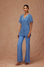 Load image into Gallery viewer, Floral Sequins Tunic with Beaded Pant