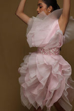 Load image into Gallery viewer, Two Textured Ruffle Dress with Belt