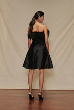 Load image into Gallery viewer, Taffeta Feather Dress with Belt