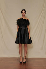 Load image into Gallery viewer, Taffeta Feather Dress with Belt
