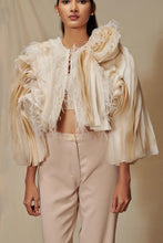 Load image into Gallery viewer, Rose Cropped Feather Jacket