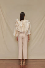 Load image into Gallery viewer, Rose Cropped Feather Jacket
