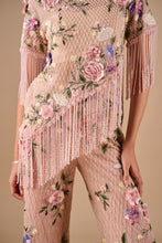 Load image into Gallery viewer, Floral Grid Fringe Top And Flare Pants
