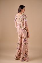 Load image into Gallery viewer, Floral Grid Fringe Top And Flare Pants
