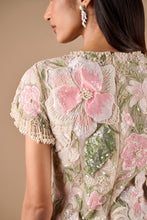Load image into Gallery viewer, Beaded Floral Tunic And Ombre Sequin Flare Pants
