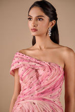 Load image into Gallery viewer, Two Tone Textured Slit Gown
