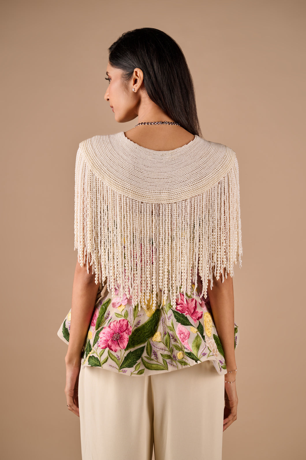 Pearl Fringe Capelet