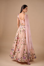 Load image into Gallery viewer, Bridal Floral Skirt With Floral Fringe Blouse And Floral Dupatta
