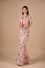 Load image into Gallery viewer, Bridal Fishtail Skirt With Cropped Fringe Jacket And Pleated Bralette
