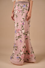 Load image into Gallery viewer, Bridal Fishtail Skirt With Cropped Fringe Jacket And Pleated Bralette
