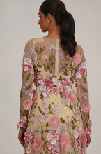Load image into Gallery viewer, Full Sleeves 3D Floral Embellished OTT Gown
