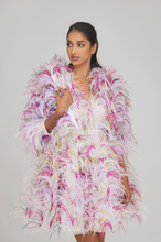 Load image into Gallery viewer, Multi Feather Mini Dress With Belt
