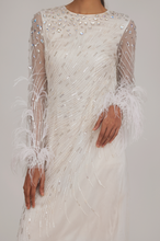 Load image into Gallery viewer, Beaded Feather Midi Dress
