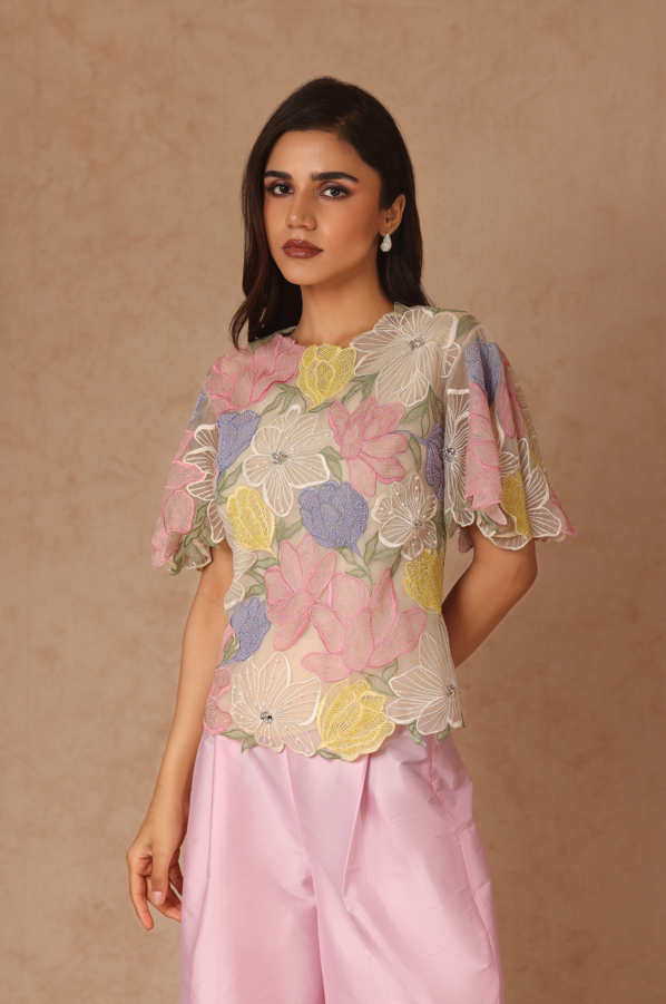 Floral Box Top With Slip