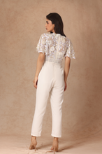 Load image into Gallery viewer, Bell Sleeves Embroidered Jumpsuit
