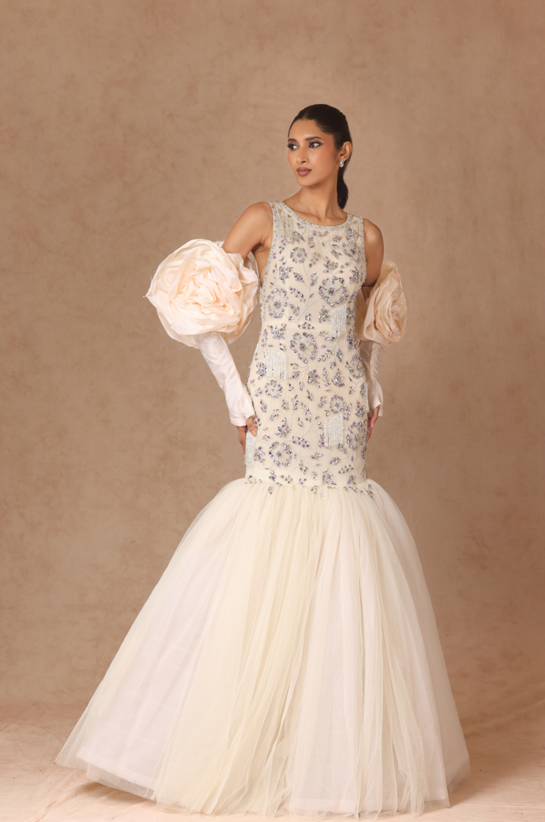 Fishtail Crystal Bridal Gown