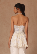 Load image into Gallery viewer, 3D Embroidered Corset Peplum With Belt
