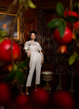 Load image into Gallery viewer, Bell Sleeves Embroidered Jumpsuit
