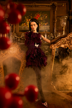 Load image into Gallery viewer, Rosette Ruffle Dress With Belt
