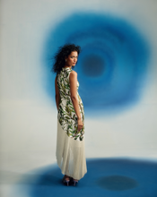 Load image into Gallery viewer, Asymmetric Satin Fringe Dress
