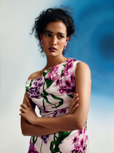Load image into Gallery viewer, Off Shoulder Satin Dress
