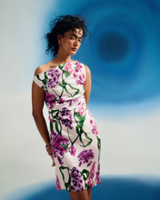 Load image into Gallery viewer, Off Shoulder Satin Dress
