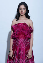 Load image into Gallery viewer, Ikat 3D Flower Fit and flare Dress

