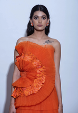 Load image into Gallery viewer, Large Side Floral Midi Dress w/ Ikat Highlight
