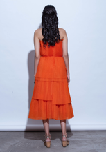 Load image into Gallery viewer, Large Side Floral Midi Dress w/ Ikat Highlight

