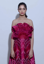 Load image into Gallery viewer, Ikat 3D Flower Fit and flare Dress
