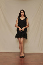 Load image into Gallery viewer, Fringe Feather Dress
