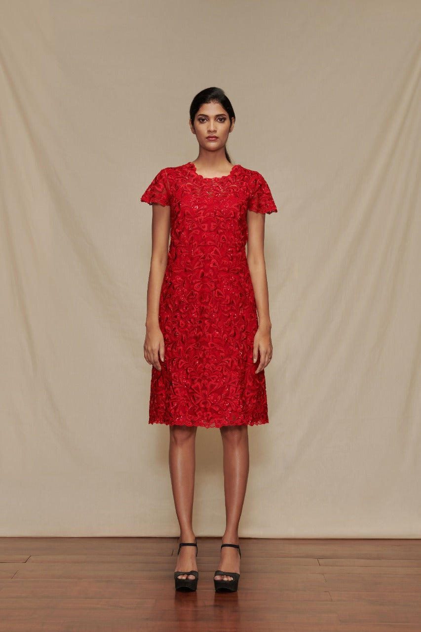 Cutwork Shift Dress