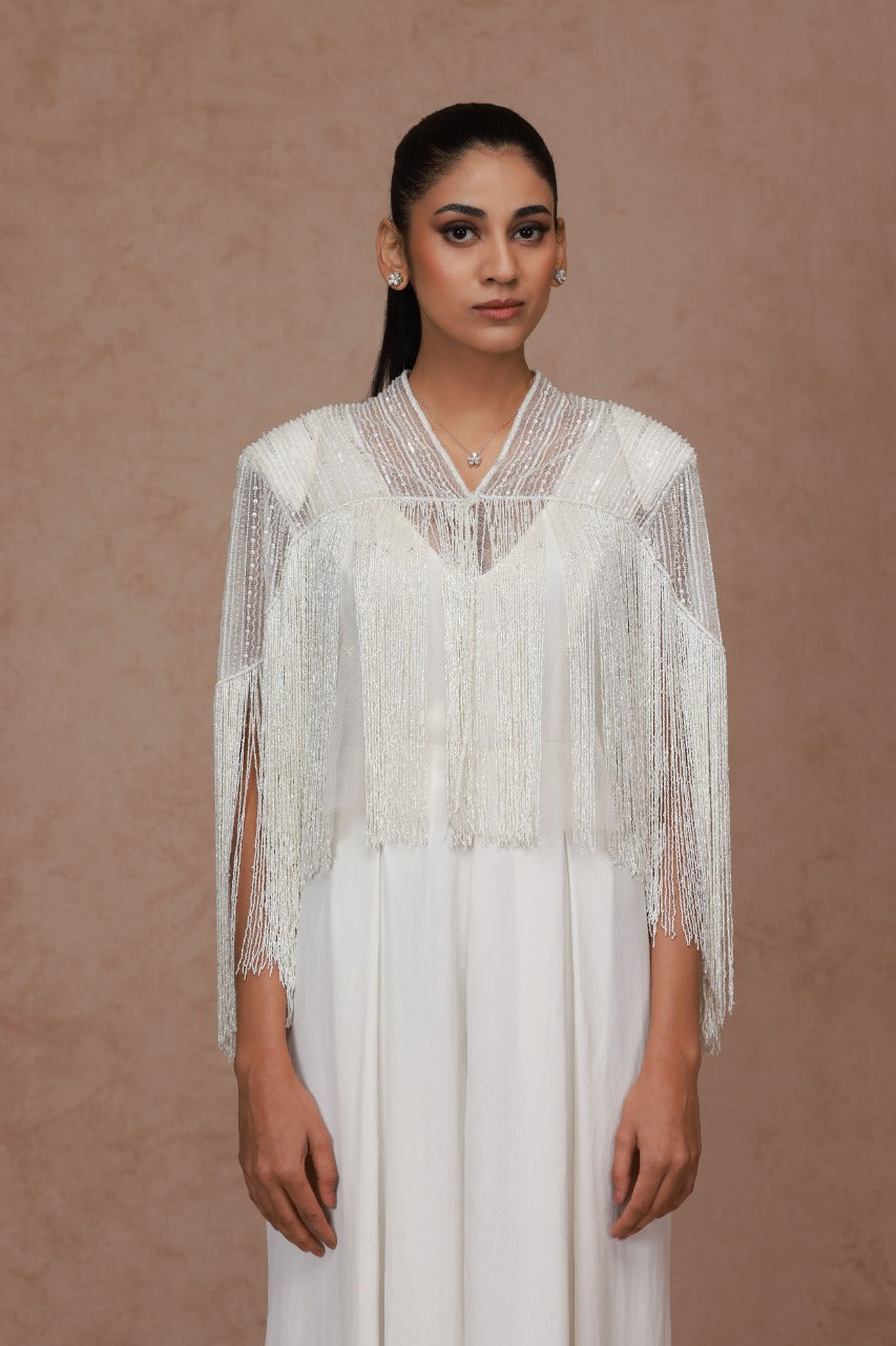Fringe Capelet with Jumpsuit