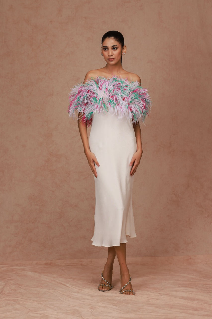 Feather Midi Dress Feather Midi Dress