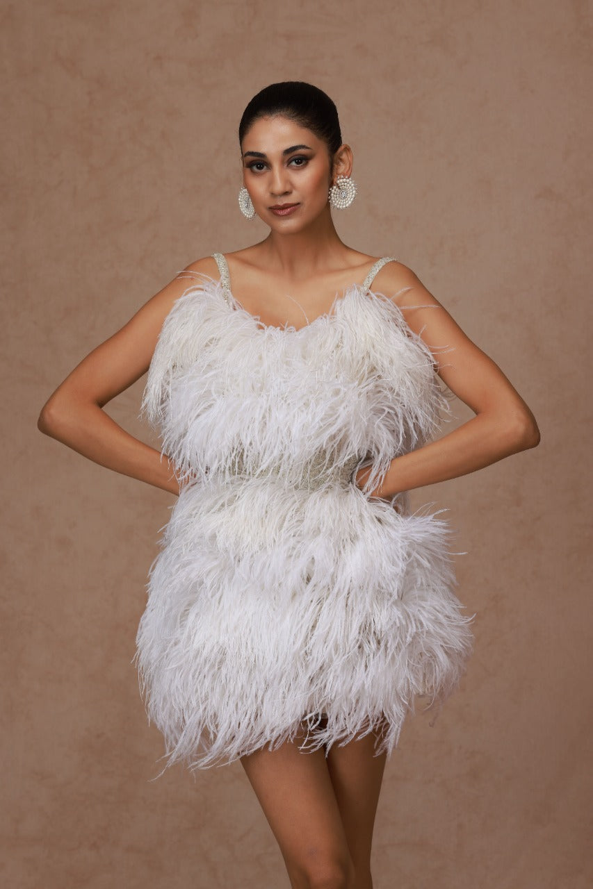 Feather Mini Dress Feather Mini Dress
