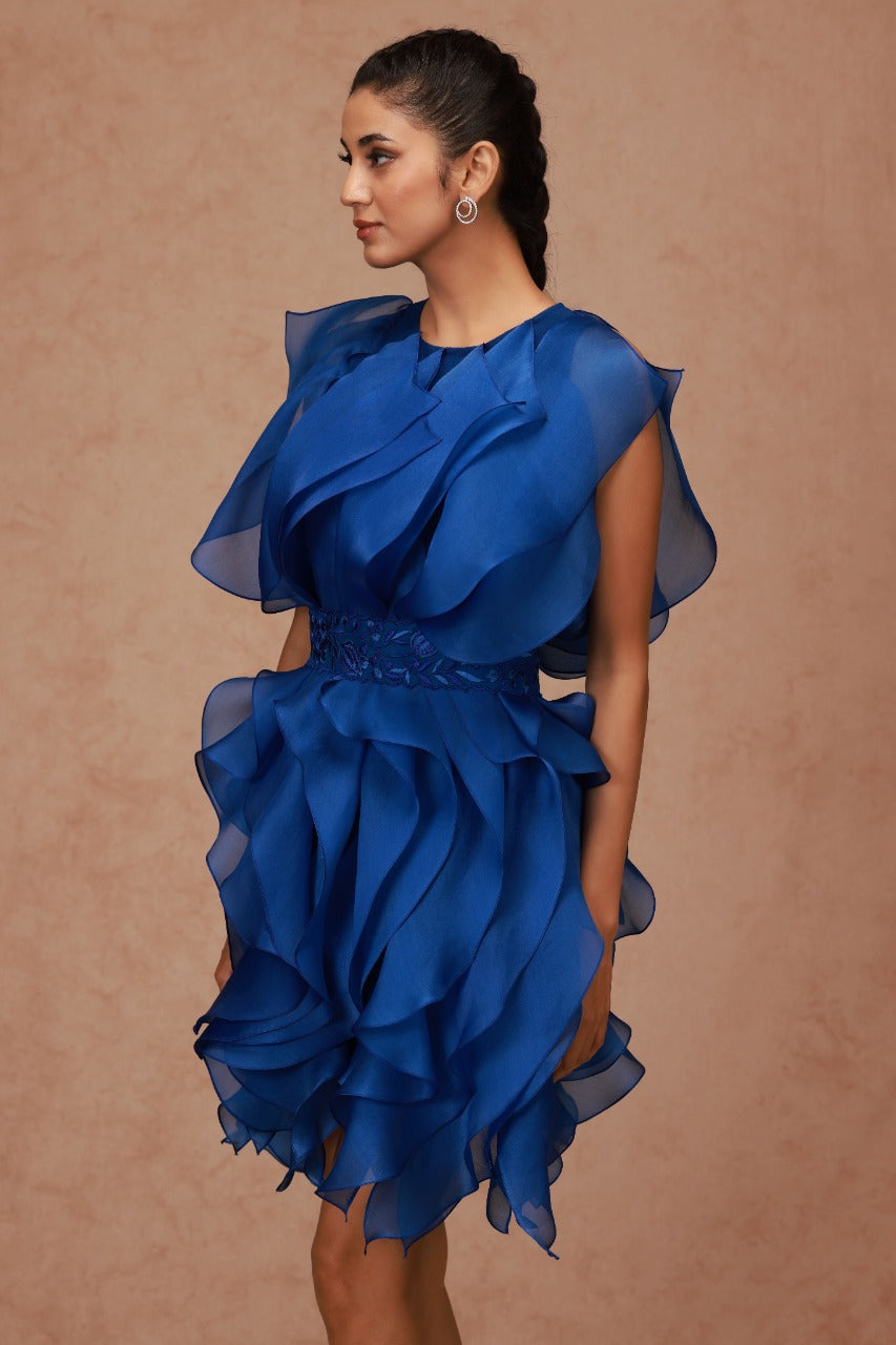 Classic Ruffle Dress with Belt