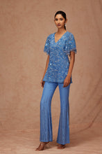 Load image into Gallery viewer, Floral Sequins Tunic with Beaded Pant
