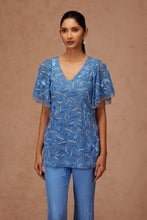 Load image into Gallery viewer, Floral Sequins Tunic with Beaded Pant
